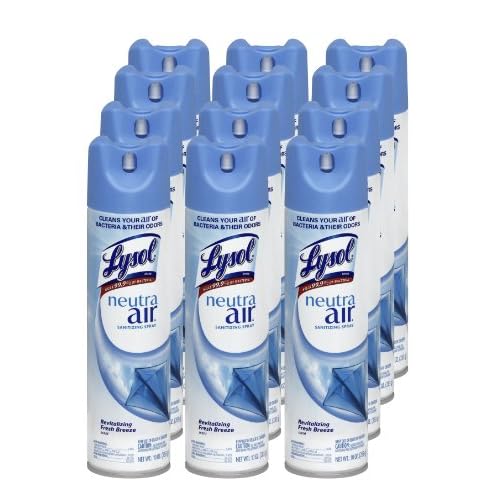 Lysol Neutra Air Sanitizing Spray Air Freshener, Revitalizing Fresh Breeze, 10 Ounce (Pack of 12) image